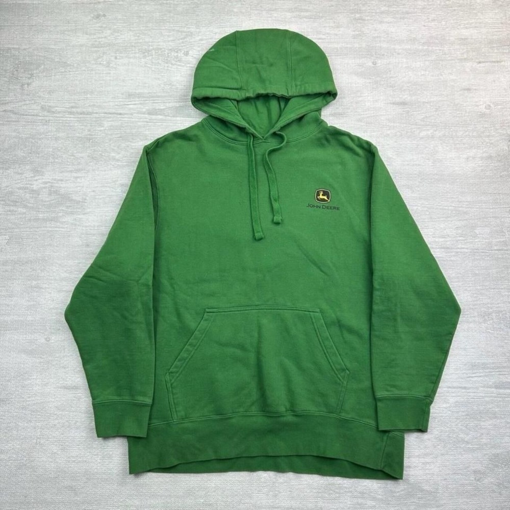 Y2K John Deere Sweatshirt Adult Large Green Hoodie‎ Farming Equipment Off Road